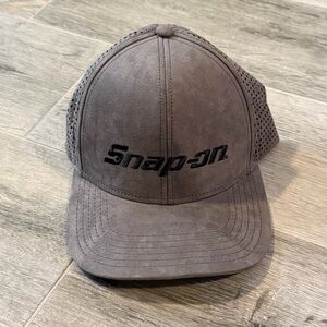 Snap-On Tools Suede Look Embroidered Mesh Snapback Trucker Hat Hard To Find